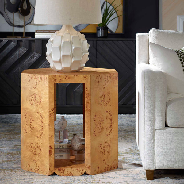 Uttermost Indus Burl Side Table