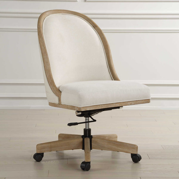 Uttermost Lithe Light Oak Desk Chair