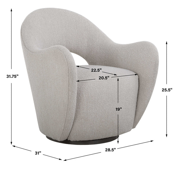 Uttermost Wander Fabric Swivel Chair
