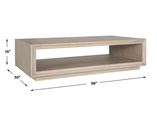 Uttermost Prism Light Oak Coffee Table