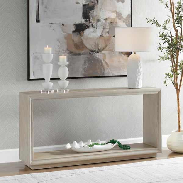 Uttermost Prism Light Oak Console Table