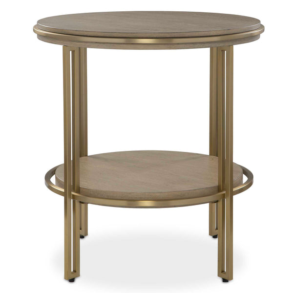 Uttermost Elise Round Brass Side Table