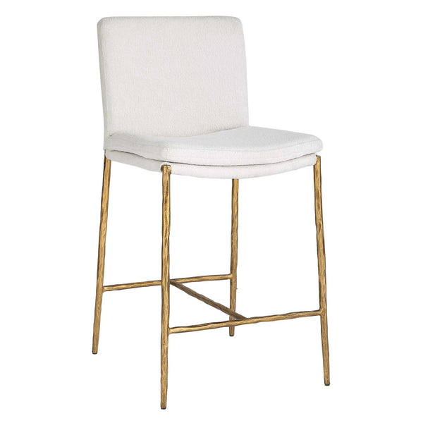 Uttermost Ascend White Counter Stool