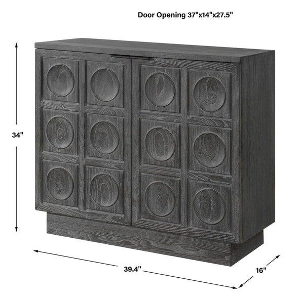 Uttermost Shelby 2 Door Ebony Stained Cabinet