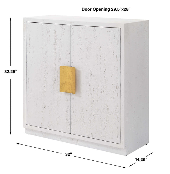 Uttermost Emma 2 Door White Cabinet