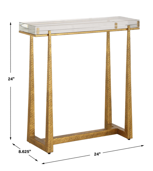 Uttermost Midas Thick Crystal Accent Table