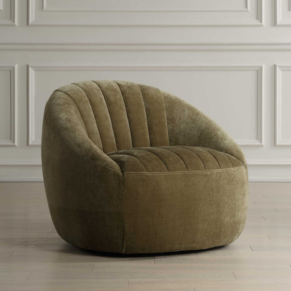 Uttermost Narrows Moss Green Swivel Chair