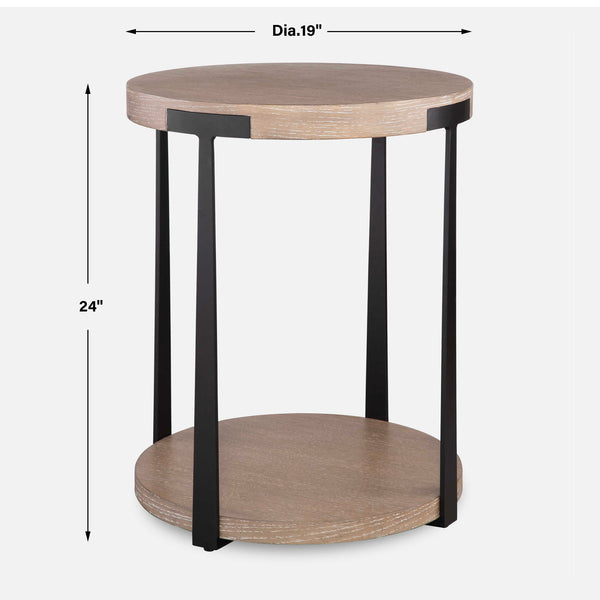 Uttermost Palisade Natural Round Side Table