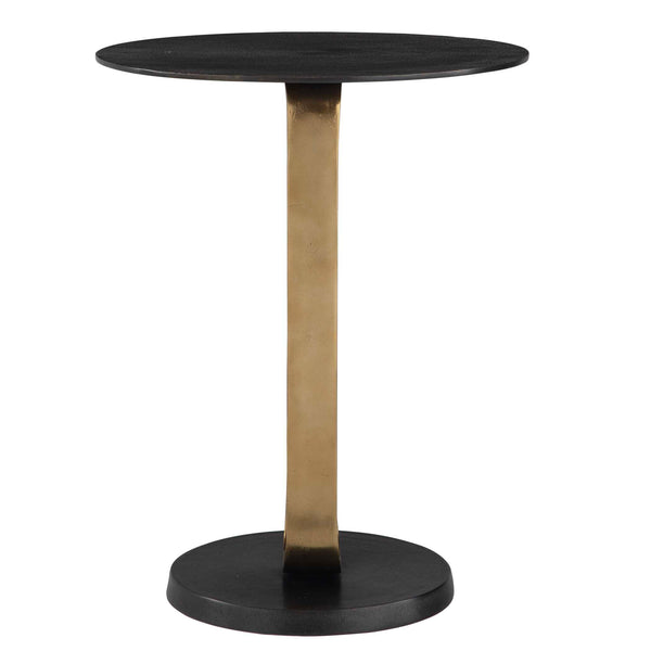 Uttermost Aperture Brass Accent Table