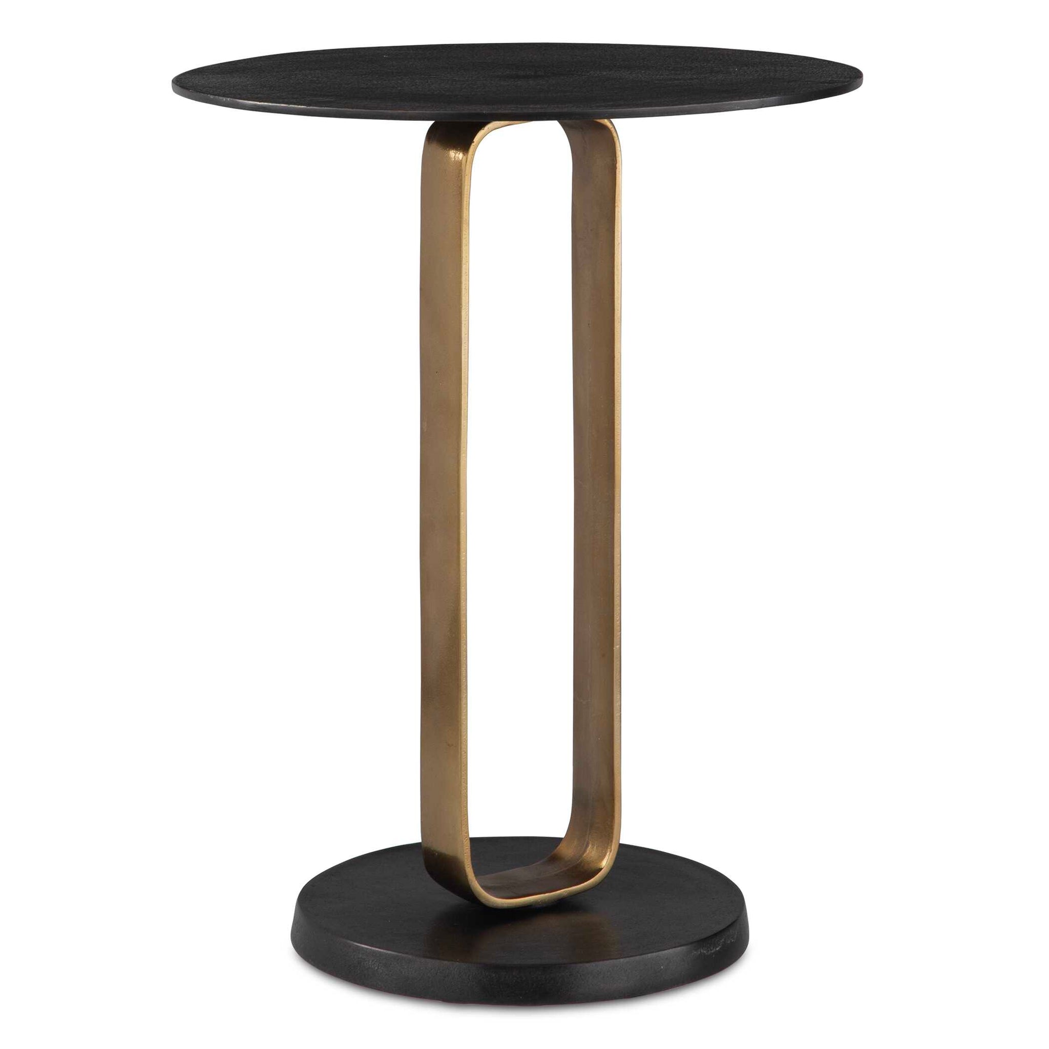 Uttermost Aperture Brass Accent Table