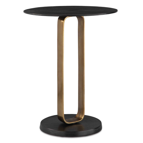 Uttermost Aperture Brass Accent Table