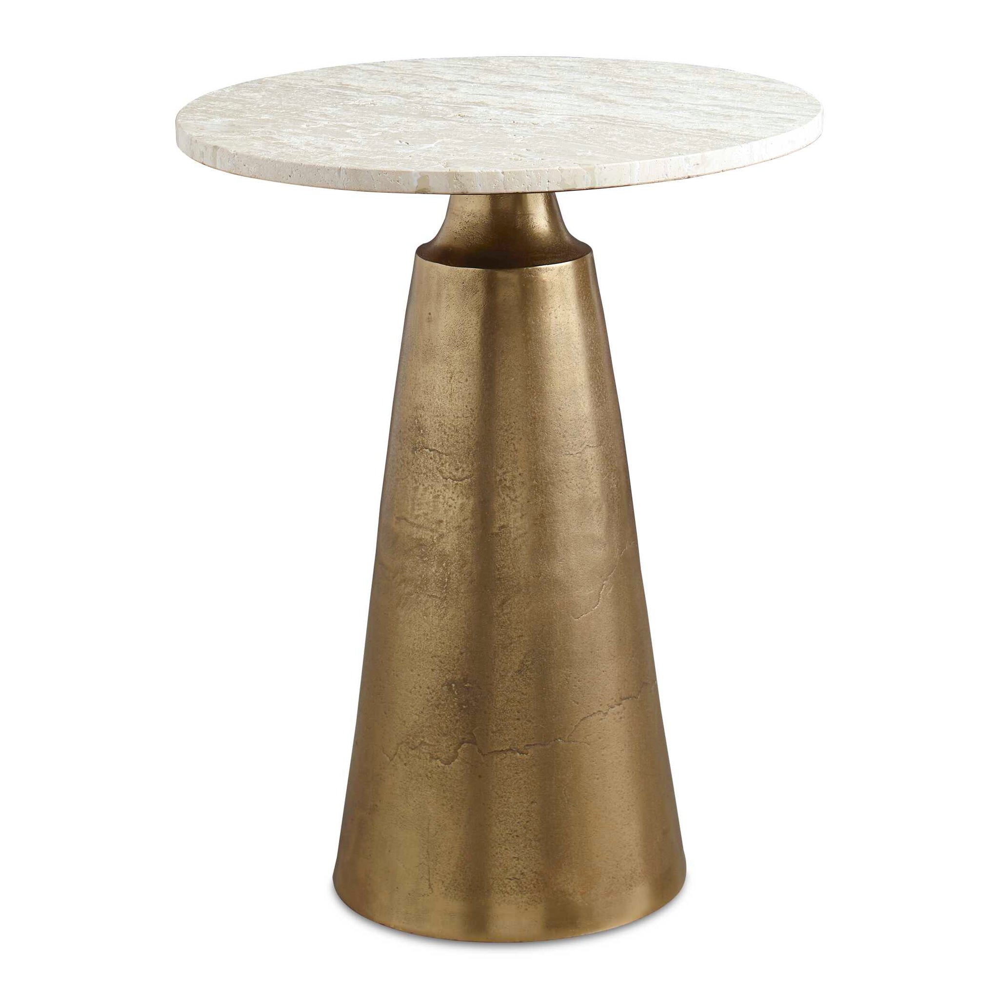Uttermost Midsummer Antique Brass Accent Table
