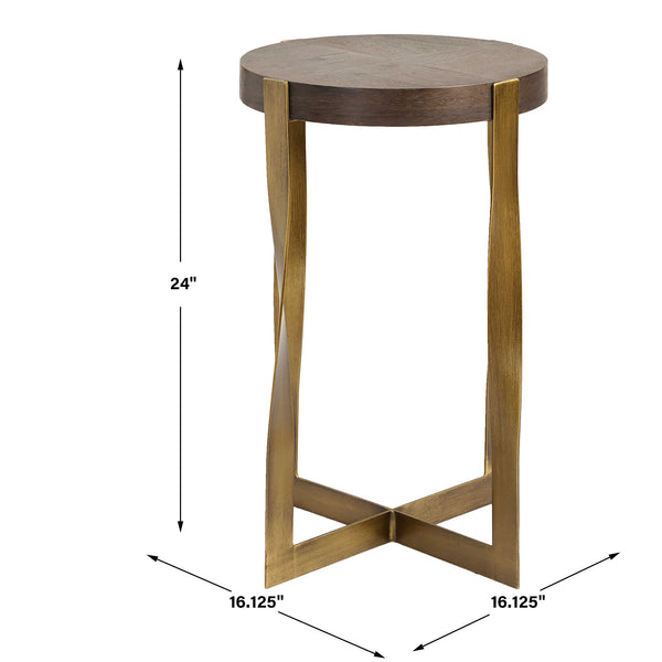 Uttermost Drew Brass Accent Table