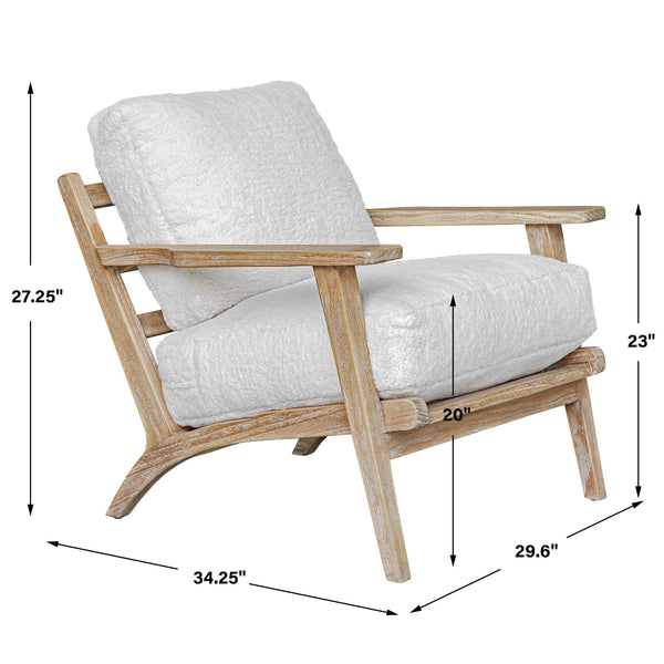 Uttermost Laid Back Sheepskin Accent Chair