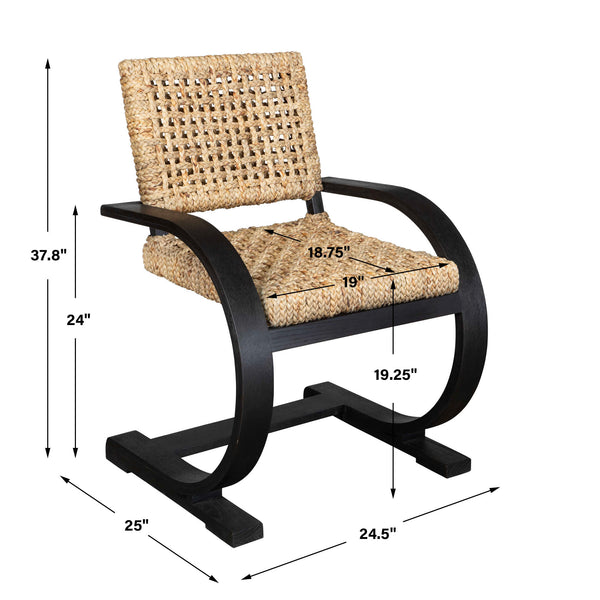 Uttermost Rehema Black Dining Chair