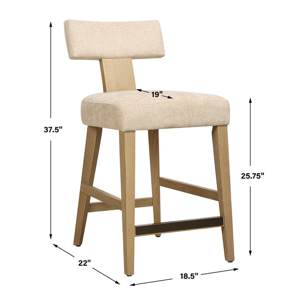 Uttermost Elysian Sand Counter Stool