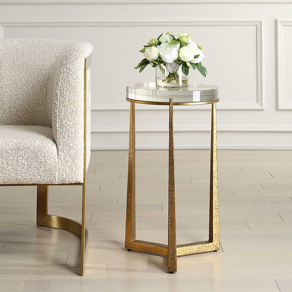 Uttermost Midas Antique Gold Accent Table