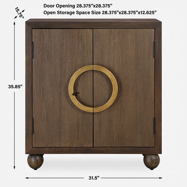 Uttermost Mayenne 2 Door Oak Wood Cabinet