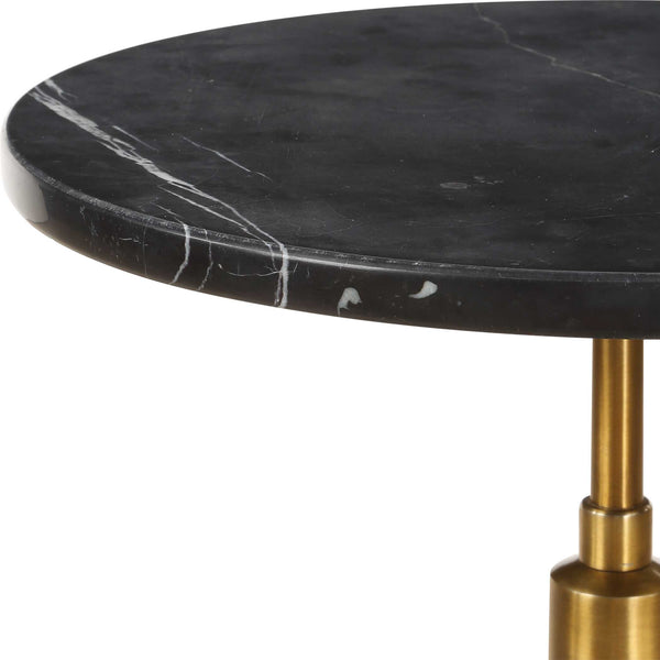 Uttermost Rosston Black Marble Accent Table