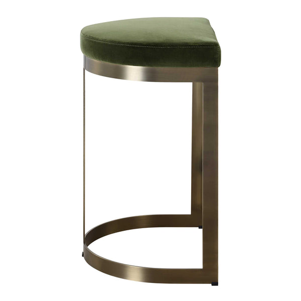 Uttermost Ivanna Brass Moss Counter Stool