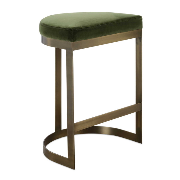 Uttermost Ivanna Brass Moss Counter Stool