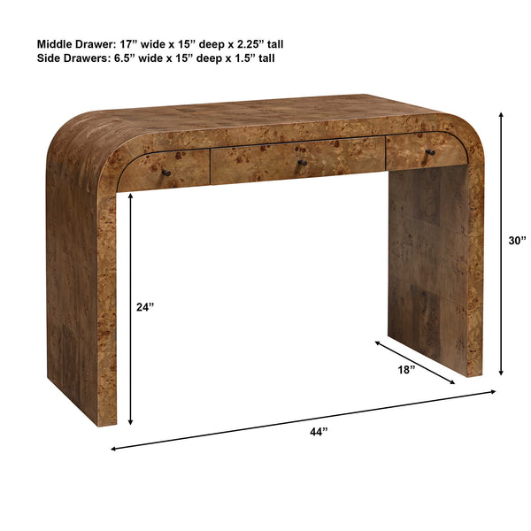 Uttermost Rocco Mappa Burl Desk