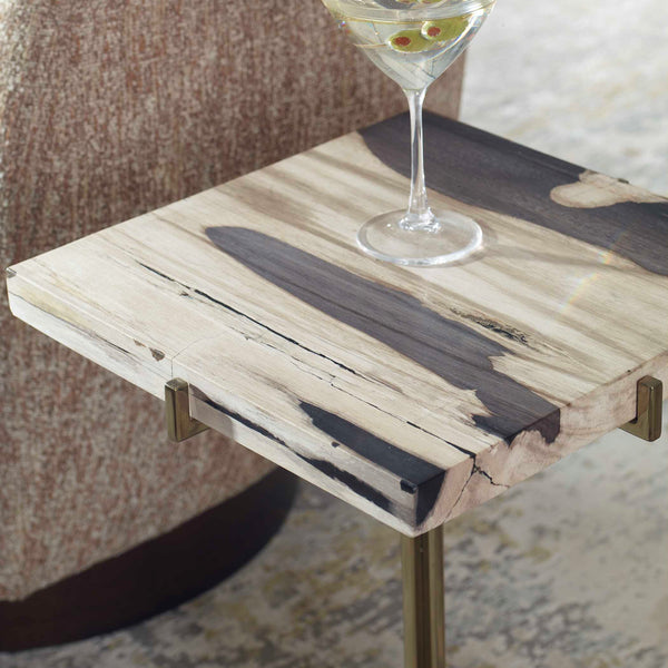 Uttermost Rowman Petrified Wood Accent Table