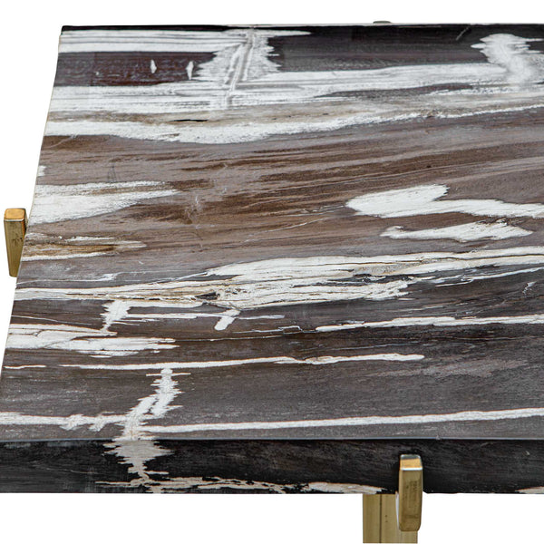 Uttermost Rowman Petrified Wood Accent Table