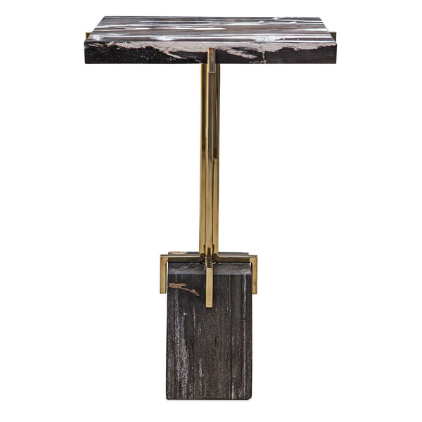 Uttermost Rowman Petrified Wood Accent Table