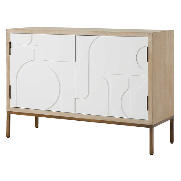 Uttermost Weimar 2 Door White Cabinet