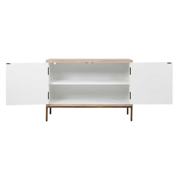 Uttermost Weimar 2 Door White Cabinet