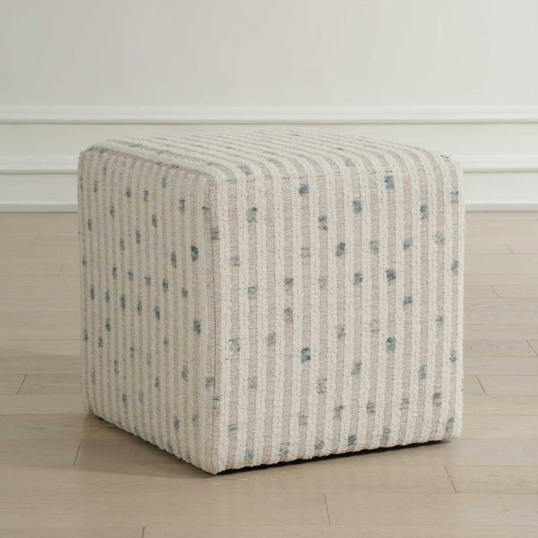 Uttermost Joie White Chenille Ottoman