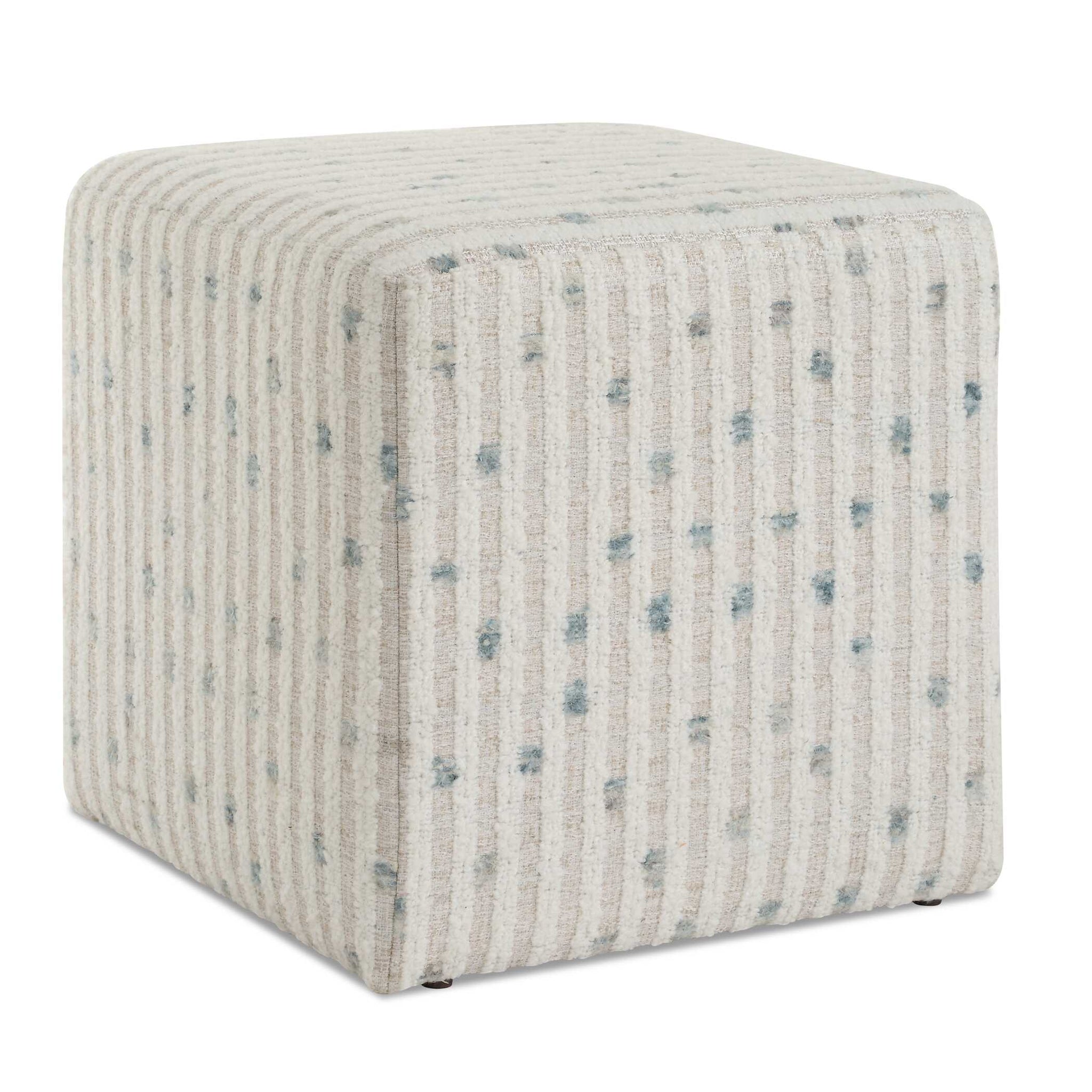 Uttermost Joie White Chenille Ottoman