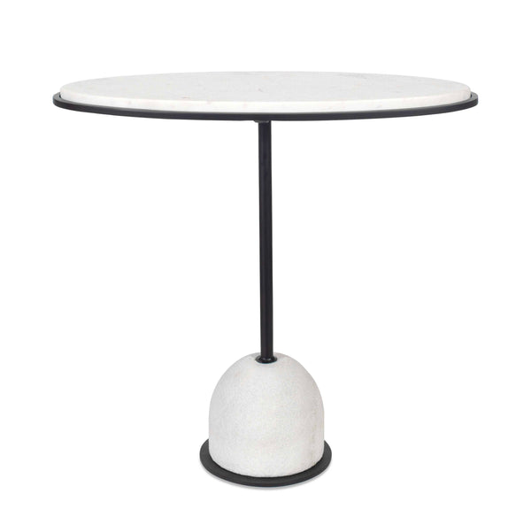 Uttermost Morro White Marble Side Table