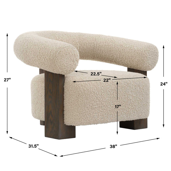 Uttermost Lennox Shearling Accent Chair