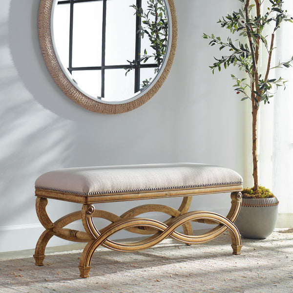 Uttermost Karline Natural Linen Bench