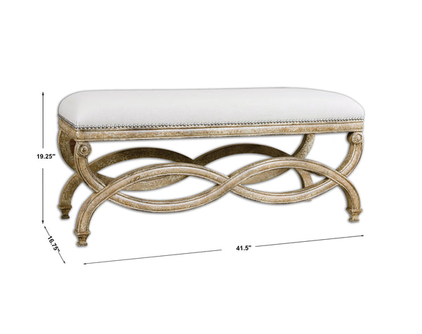 Uttermost Karline Natural Linen Bench