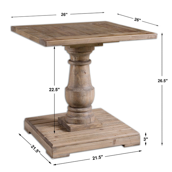 Uttermost Stratford Pedestal End Table