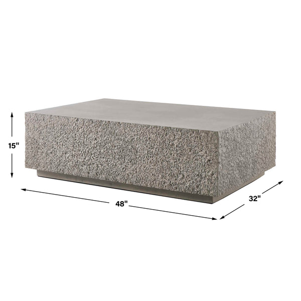 Uttermost Hesston Outdoor Concrete Coffee Table