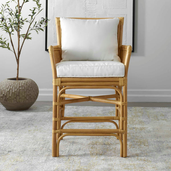 Uttermost Pacific Rattan Counter Stool