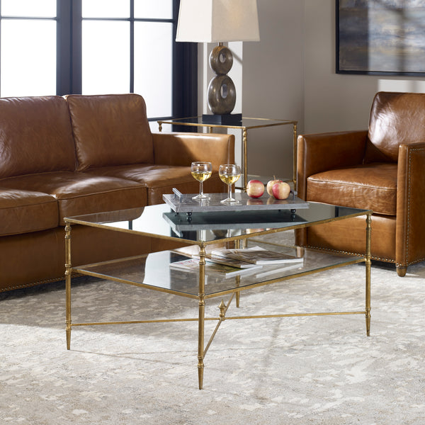 Uttermost Henzler Mirrored Glass Coffee Table