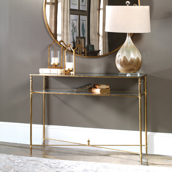 Uttermost Henzler Mirrored Glass Console Table