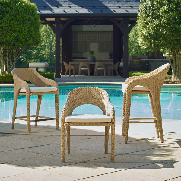 Uttermost Kavali Outdoor Wicker Counter Stool