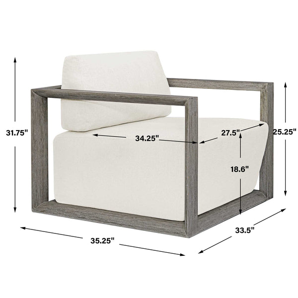 Uttermost Remsen Outdoor Gray Lounge Chair