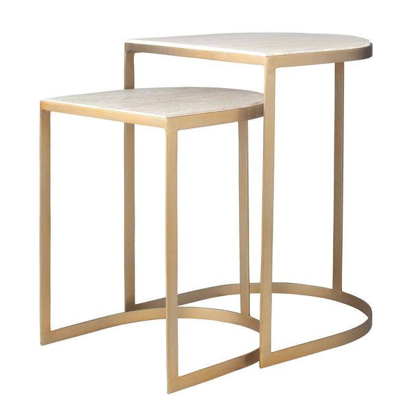 Uttermost Lindon Travertine Nesting Tables Set/2