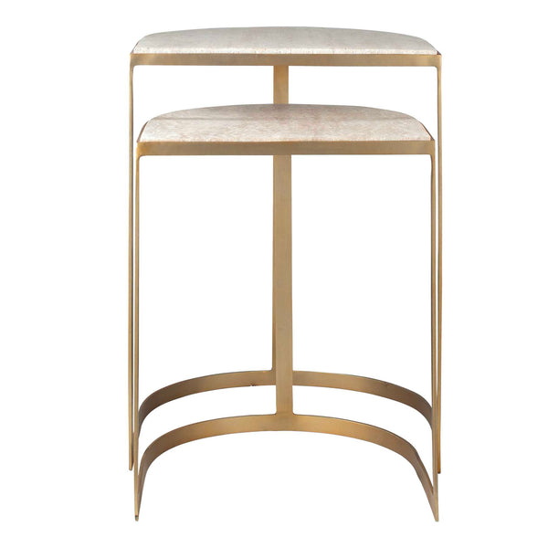 Uttermost Lindon Travertine Nesting Tables Set/2