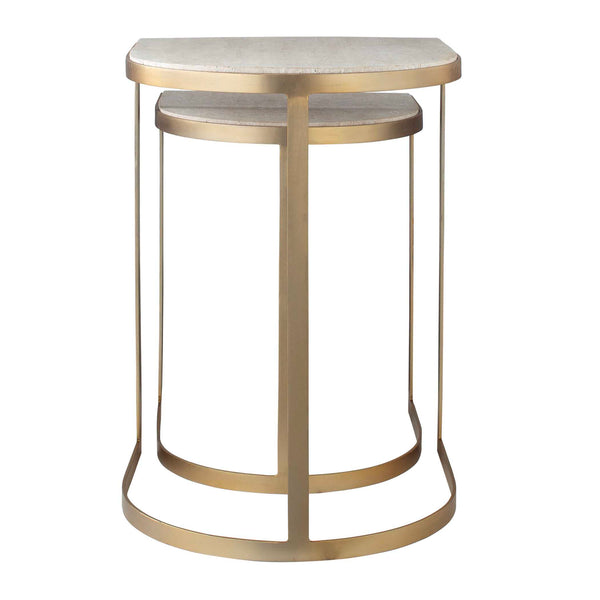 Uttermost Lindon Travertine Nesting Tables Set/2