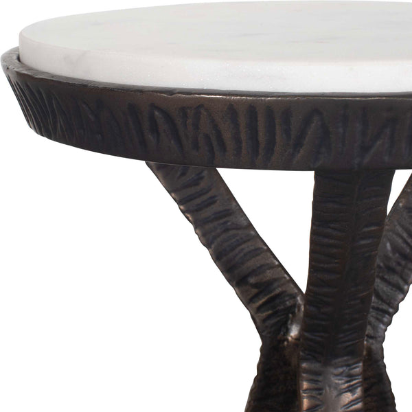 Uttermost Tilton White Marble Accent Table