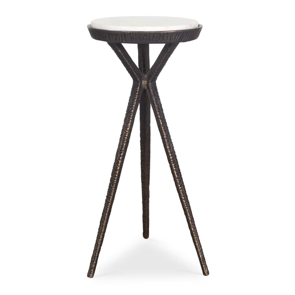 Uttermost Tilton White Marble Accent Table