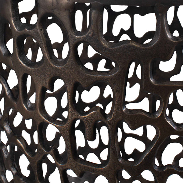 Uttermost Sabena White Marble Outdoor Side Table